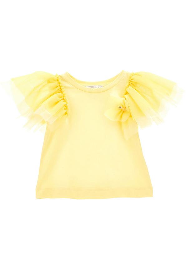 ViaMonte Shop | Monnalisa T-Shirt bambina gialla in cotone