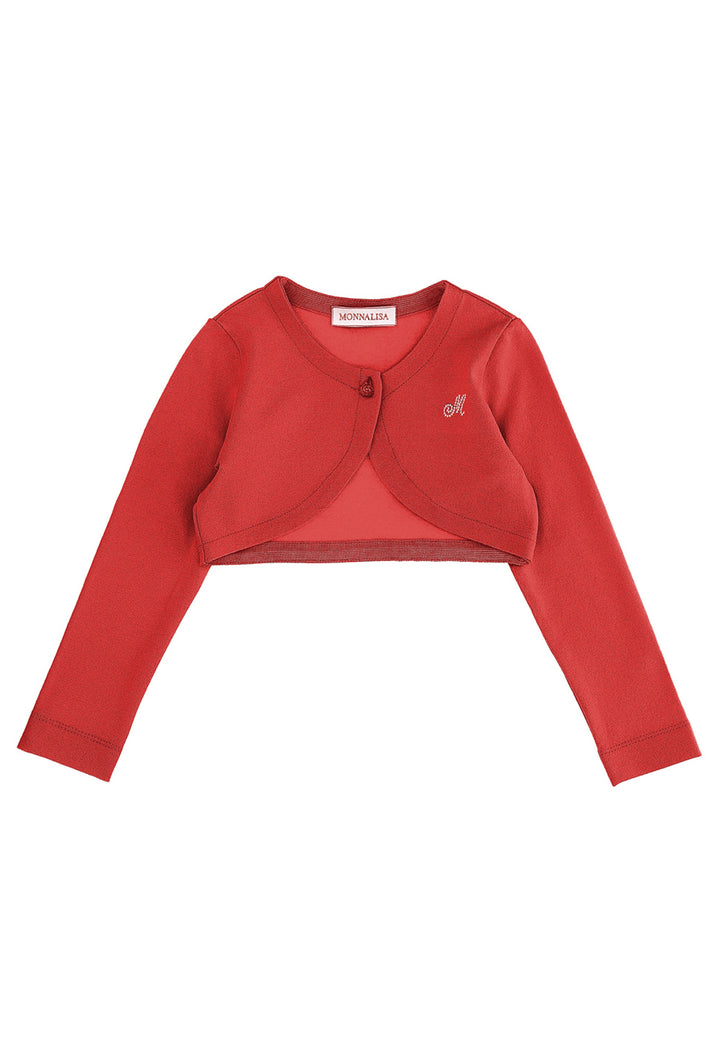 ViaMonte Shop | Monnalisa maglia cardigan bambina rosso in viscosa