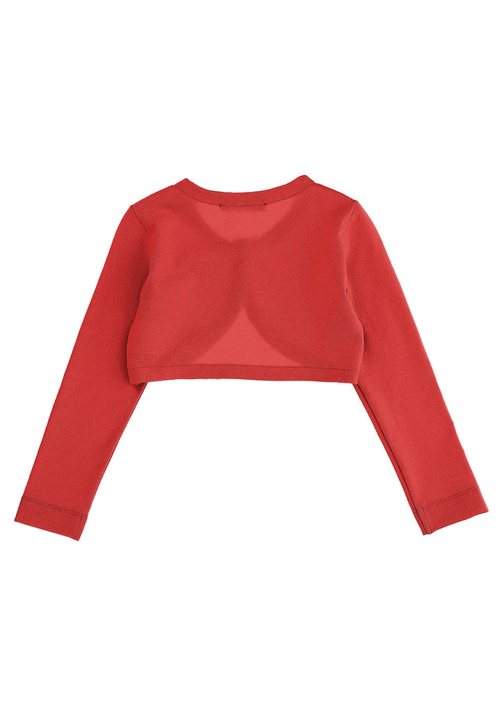ViaMonte Shop | Monnalisa maglia cardigan bambina rosso in viscosa