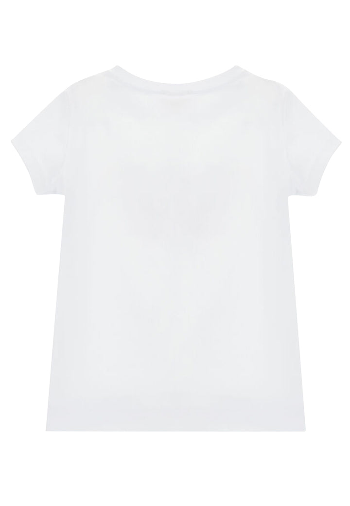 ViaMonte Shop | Monnalisa T-Shirt bambina bianca in cotone