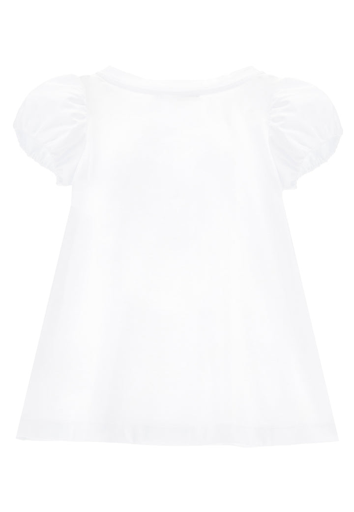 ViaMonte Shop | Monnalisa T-Shirt bambina bianca in jersey di cotone