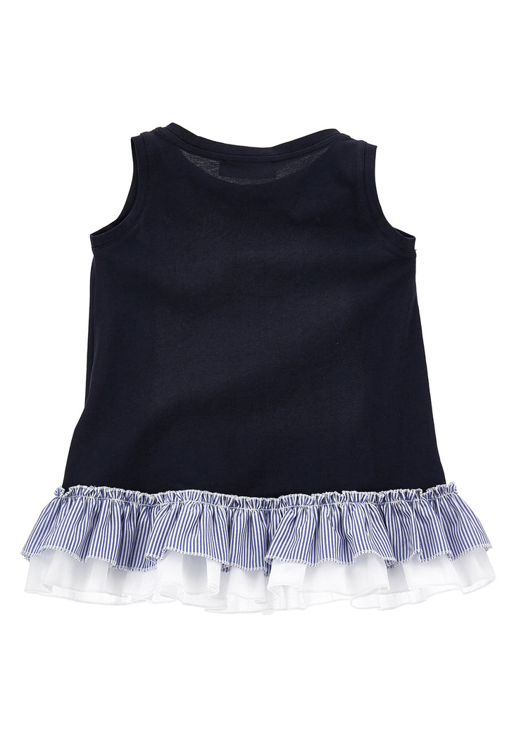ViaMonte Shop | Monnalisa T-Shirt bambina blu in felpa di cotone