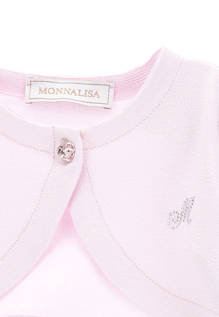 ViaMonte Shop | Monnalisa maglia cardigan neonata rosa in viscosa