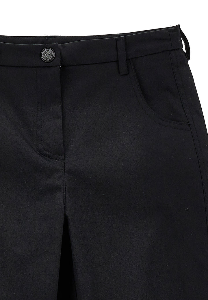 ViaMonte Shop | Monnalisa pantalone ragazza nero in gabardina di cotone