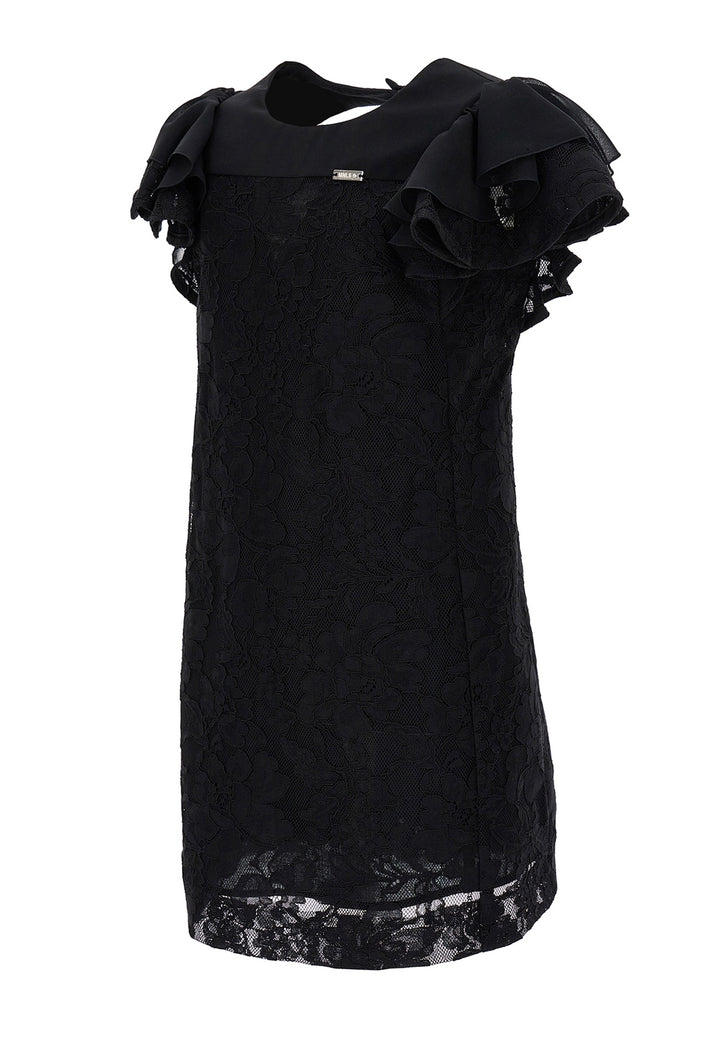 ViaMonte Shop | Monnalisa vestito nero ragazza in pizzo
