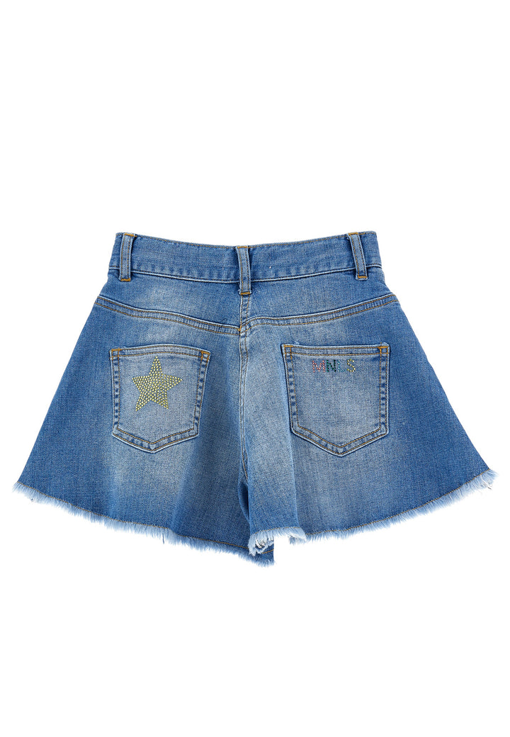 ViaMonte Shop | Monnalisa shorts ragazza in denim di cotone