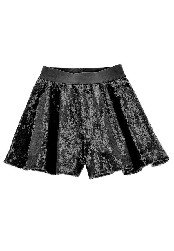 ViaMonte Shop | Monnalisa shorts bambina neri con paillettes