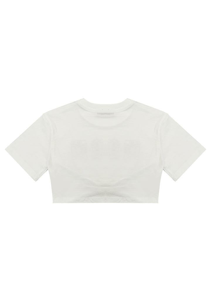 ViaMonte Shop | MSGM kid t-shirt ragazza bianca in jersey di cotone