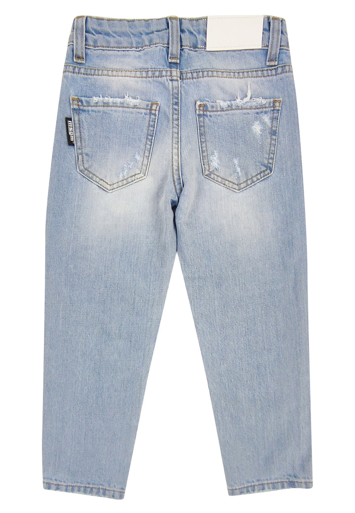 ViaMonte Shop | MSGM ragazzo jeans in denim blu chiaro con rotture