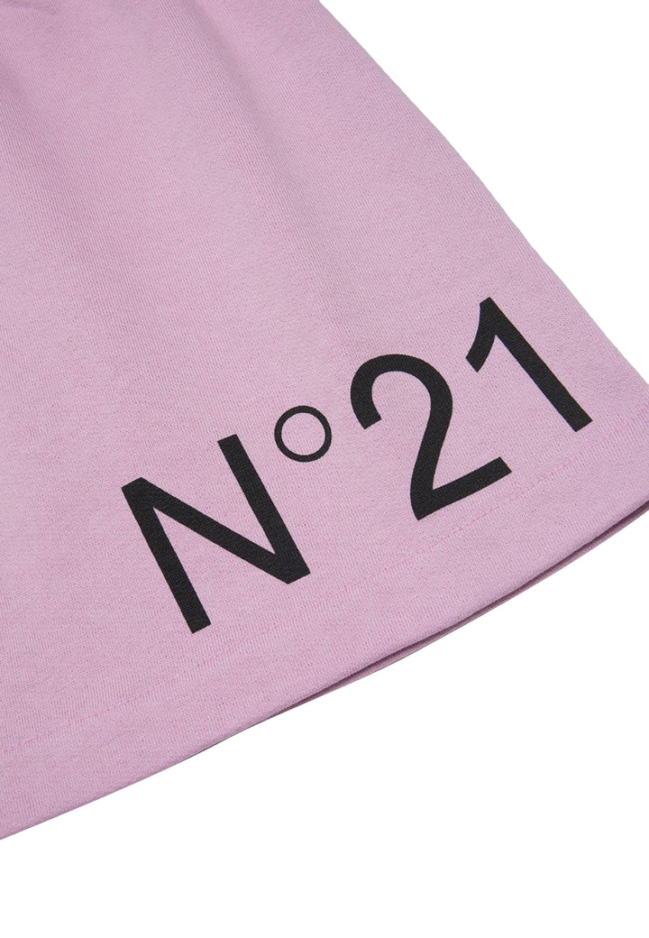 ViaMonte Shop | N°21 gonna bambina rosa in felpa di cotone