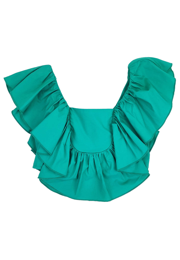 ViaMonte Shop | Patrizia Pepe top bambina verde in cotone
