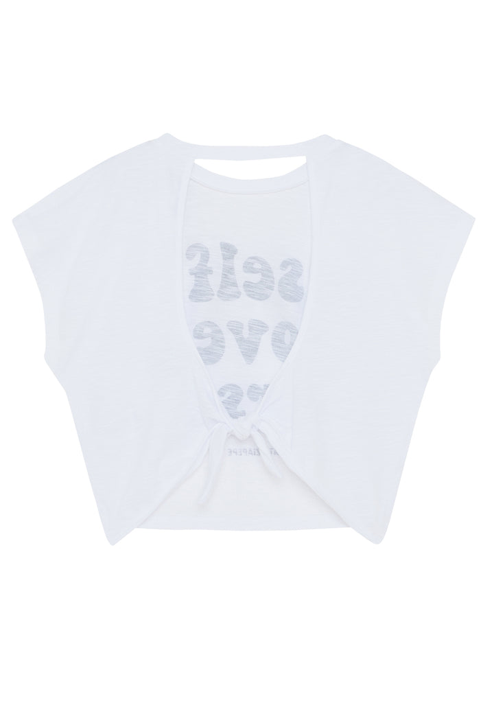 ViaMonte Shop | Patrizia Pepe T-Shirt ragazza bianca in cotone