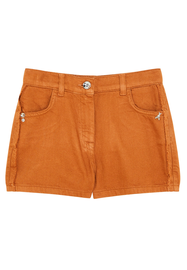 ViaMonte Shop | Patrizia Pepe shorts bambina marrone in cotone
