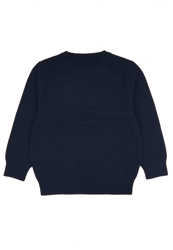 ViaMonte Shop | Ralph Lauren bambino maglia girocollo blu in puro cotone