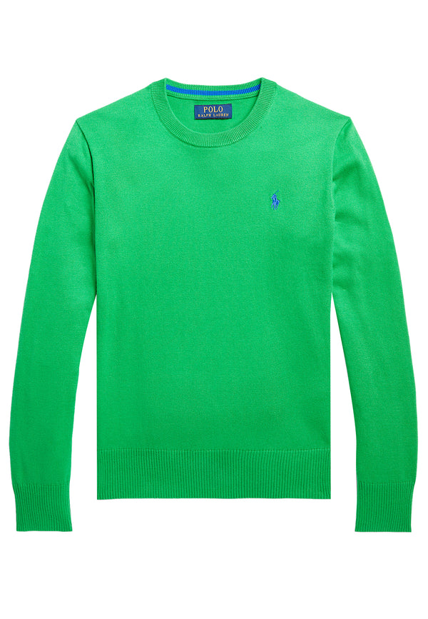 ViaMonte Shop | Ralph Lauren maglia girocollo bambino verde in cotone