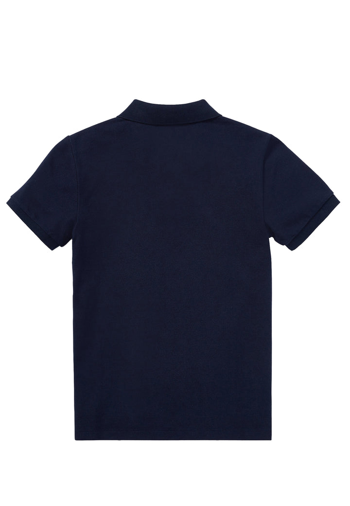 ViaMonte Shop | Ralph Lauren polo ragazzo blu in piquet di cotone