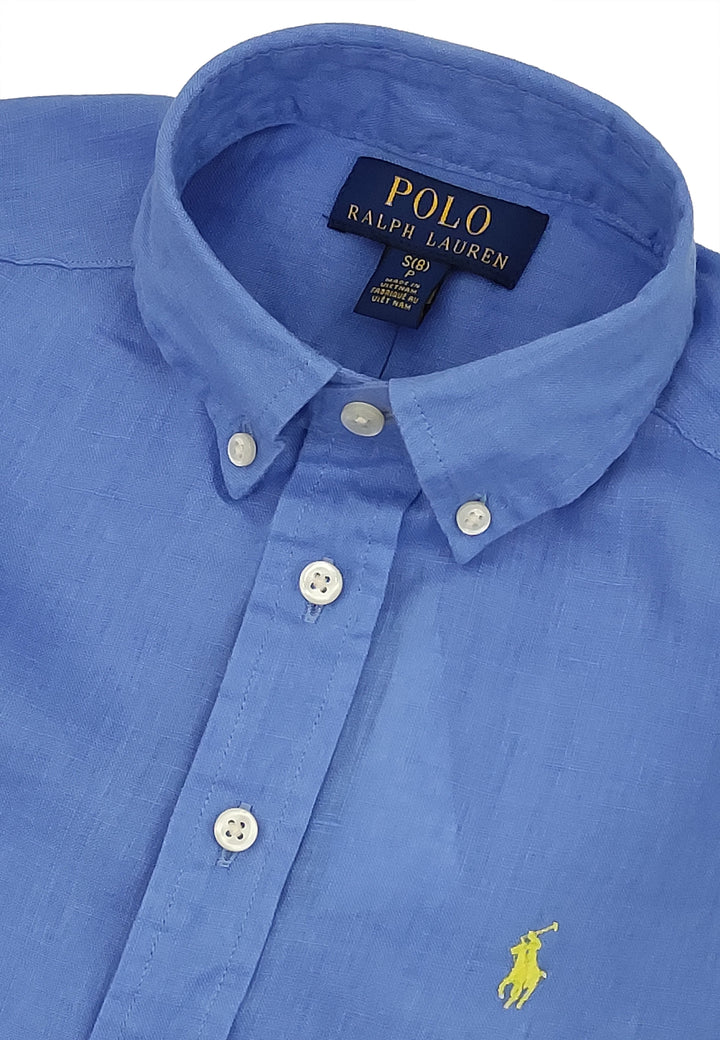 ViaMonte Shop | Ralph Lauren camicia ragazzo azzurra in lino