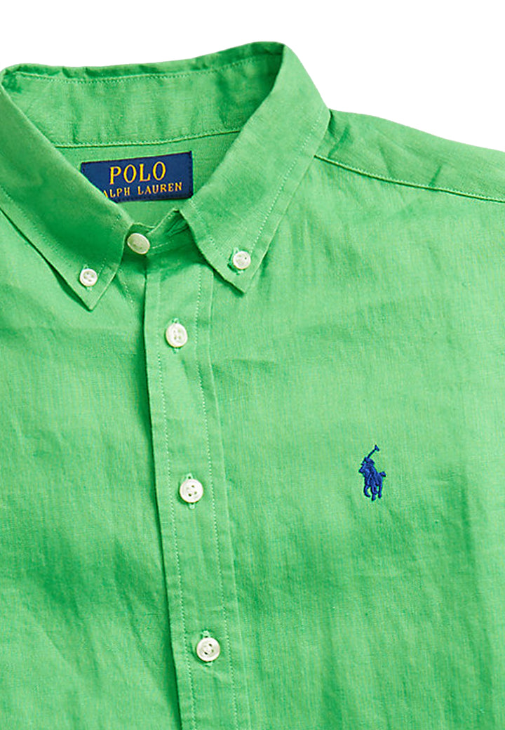 ViaMonte Shop | Polo Ralph Lauren camicia verde ragazzo in cotone