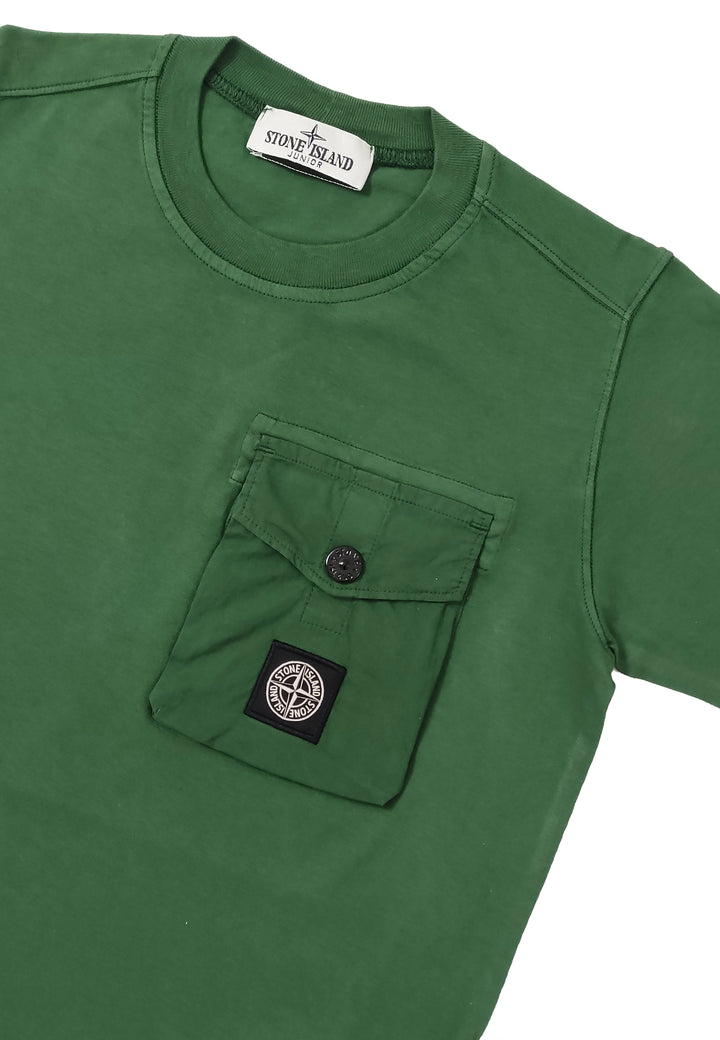 ViaMonte Shop | Stone Island T-Shirt verde bambino in cotone