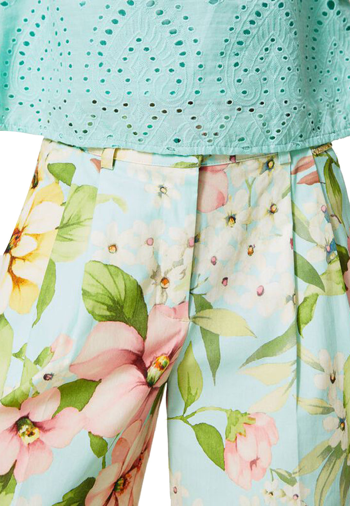 ViaMonte Shop | Twinset pantalone ragazza multicolor in cotone