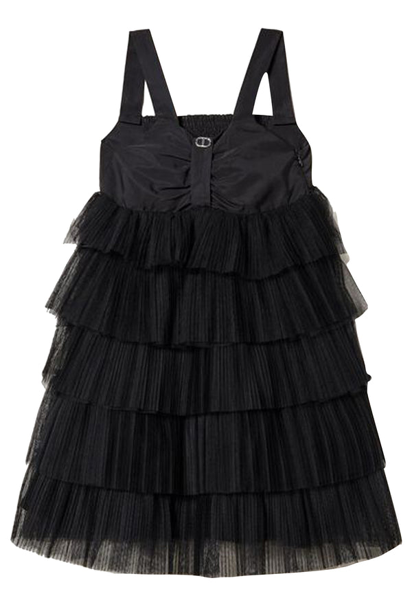ViaMonte Shop | Twinset vestito bambina nero in cotone