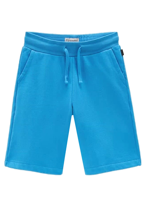 ViaMonte Shop | Woolrich shorts bambino azzurro in felpa di cotone