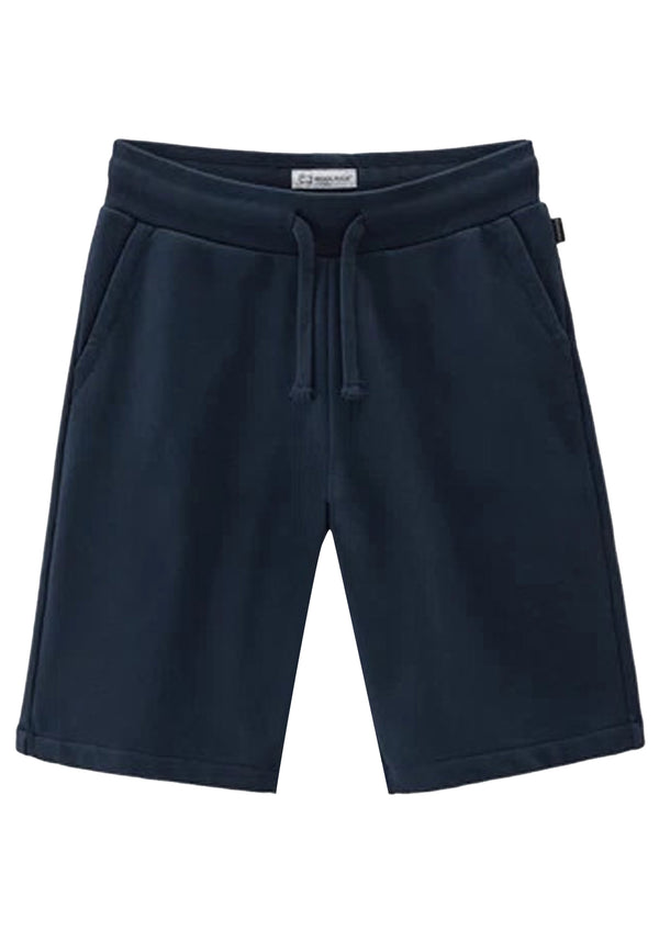 ViaMonte Shop | Woolrich shorts ragazzo blu in felpa di cotone
