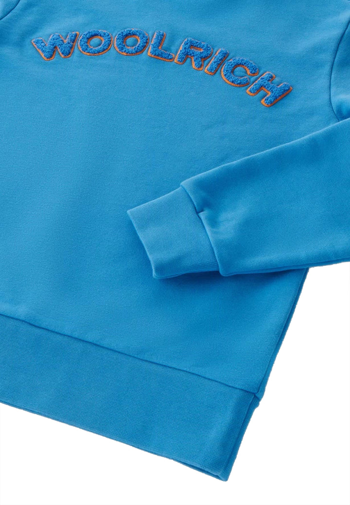 ViaMonte Shop | Woolrich felpa bambino azzurro in cotone