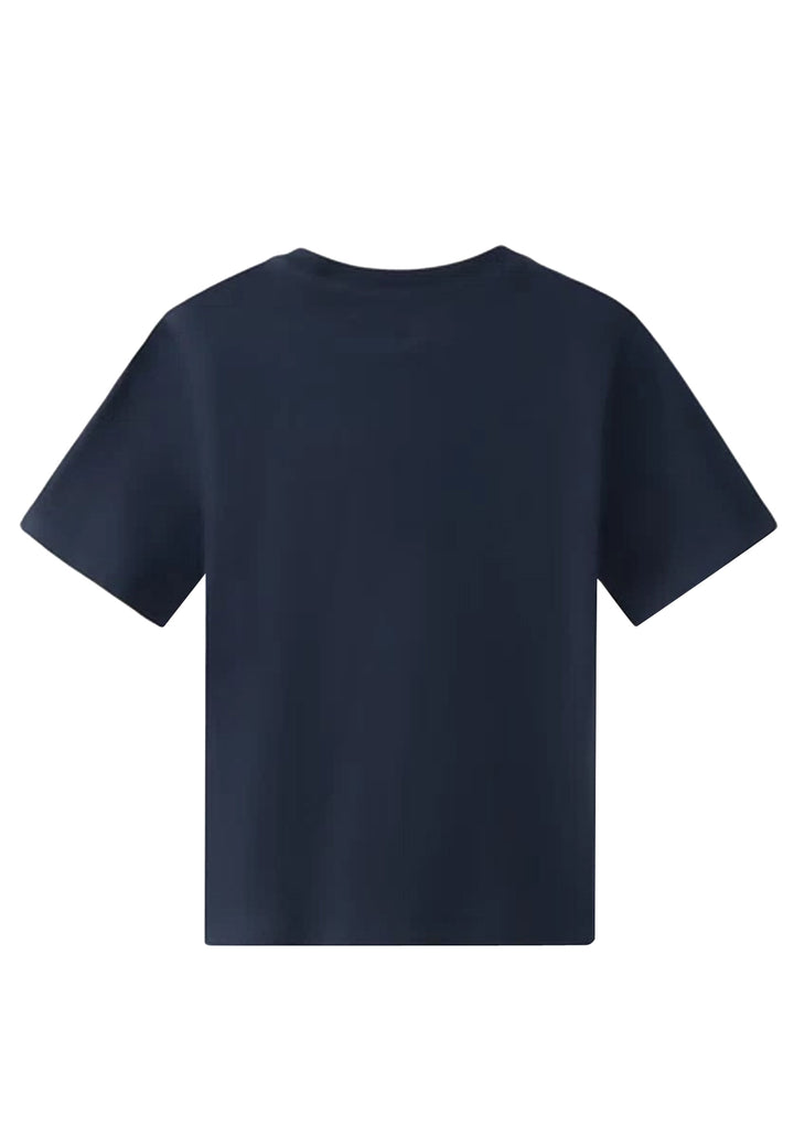 ViaMonte Shop | Woolrich T-Shirt bambino blu in cotone