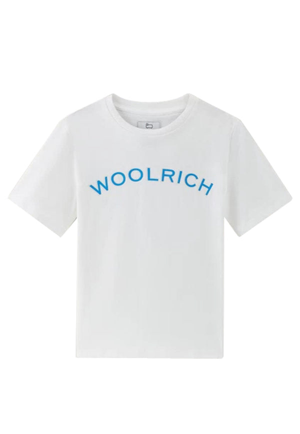 ViaMonte Shop | Woolrich T-Shirt bambino bianca in cotone