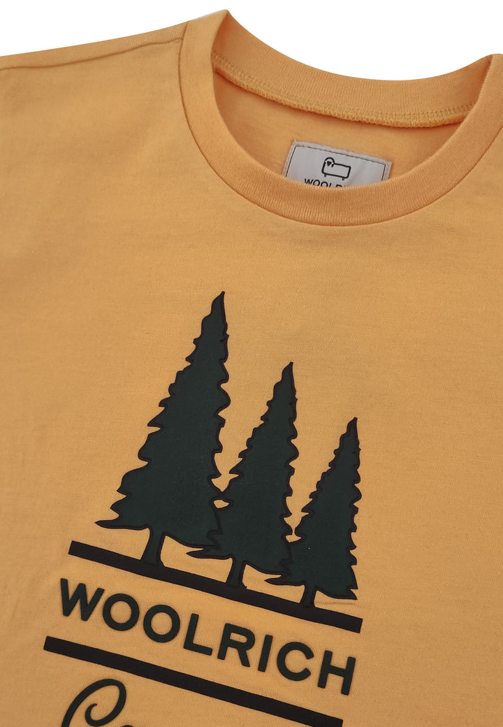ViaMonte Shop | Woolrich T-Shirt ragazzo gialla in cotone