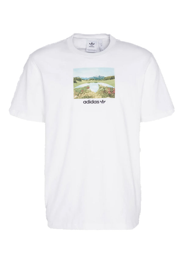 ViaMonte Shop | Adidas t-shirt unisex bianca in cotone