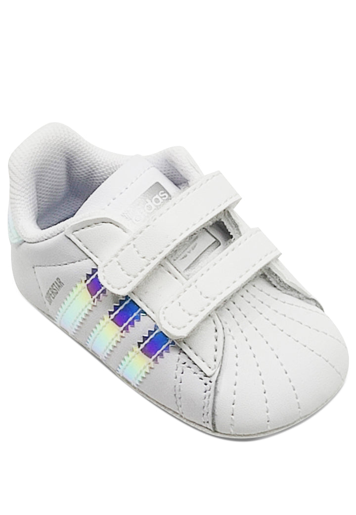 Adidas sneakers Superstar crib neonato bianca in pelle