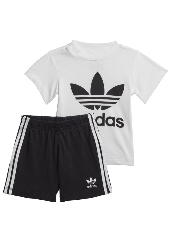 Adidas completo bianco/nero bambino in cotone