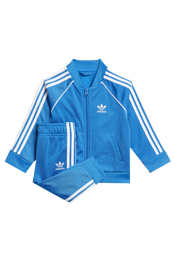 Adidas tuta blu neonato in tessuto tecnico