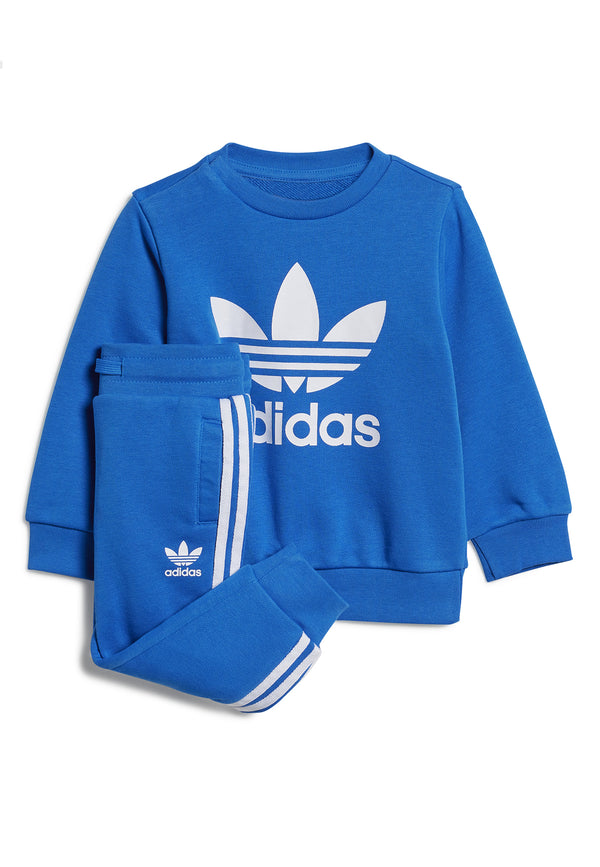 Adidas completo crew blu bambino in cotone