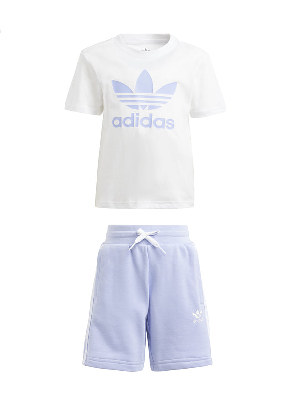 Adidas completo bianco/lilla bambina in cotone