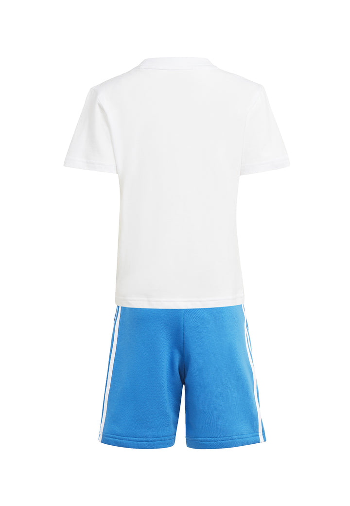 ViaMonte Shop | Adidas completo bianco/blu bambino in cotone
