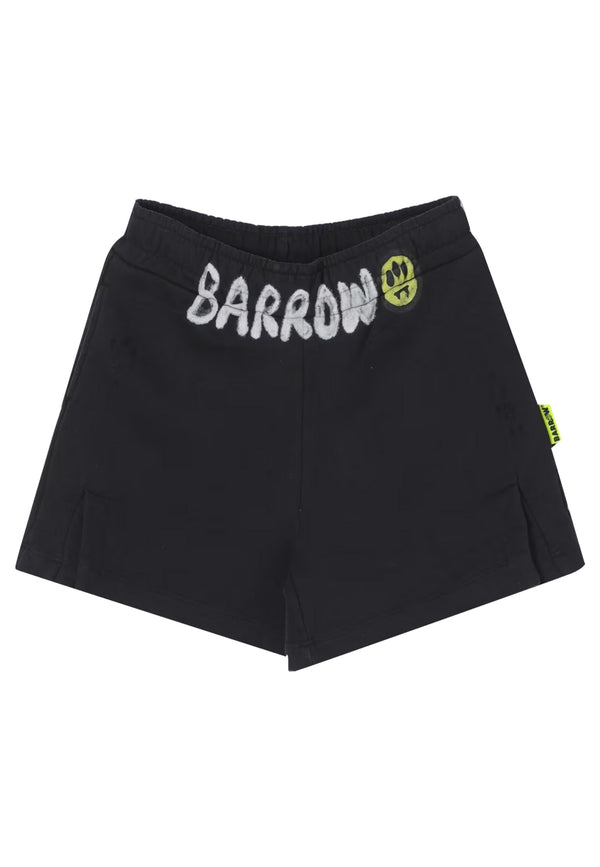 Barrow shorts neri bambina in cotone