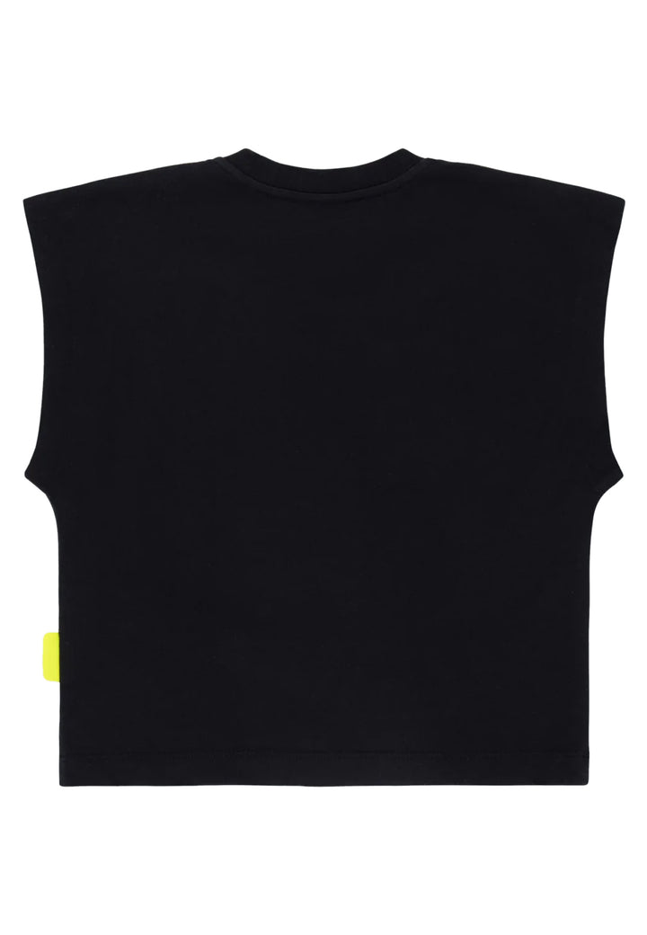 Barrow t-shirt nera bambina in jersey di cotone