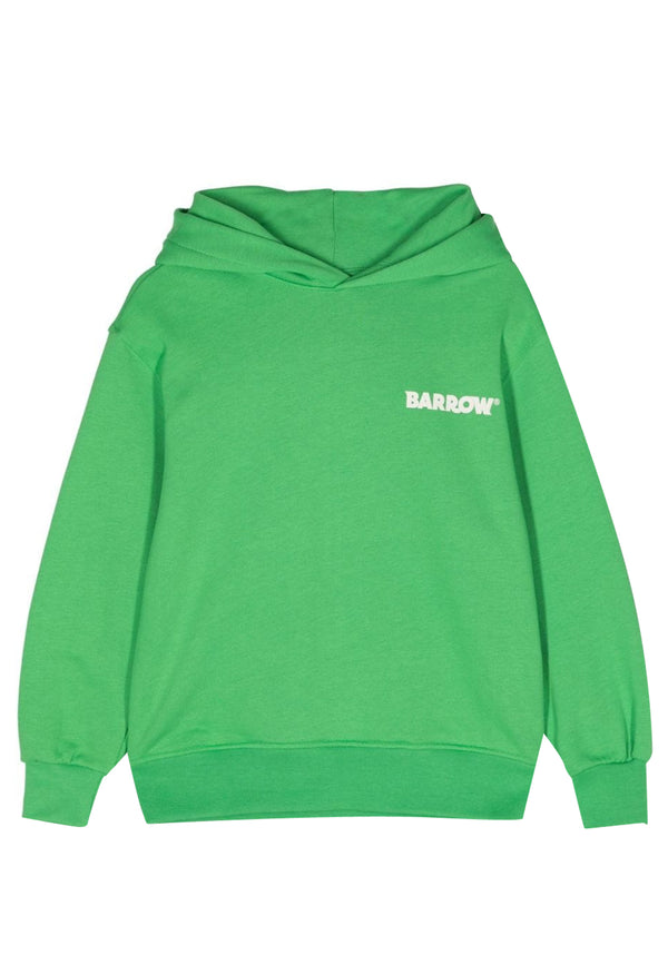 Barrow felpa verde bambino in cotone
