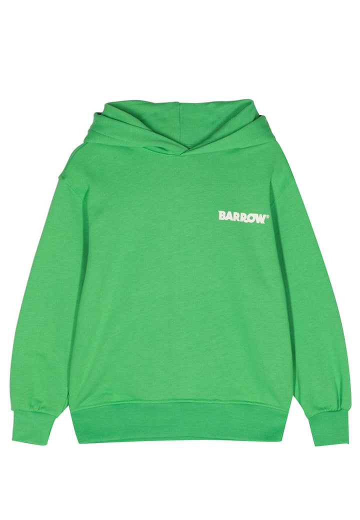Barrow felpa verde bambino in cotone
