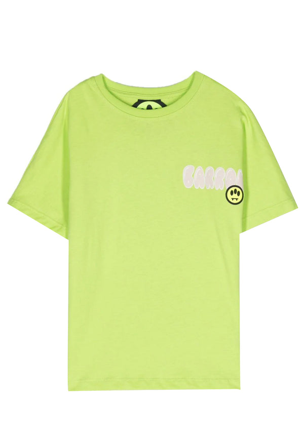 Barrow t-shirt verde bambino in jersey di cotone
