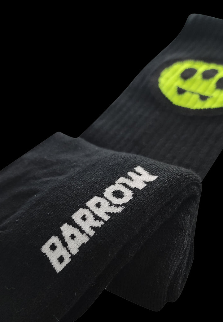 Barrow calzini neri unisex con stampa emoticon