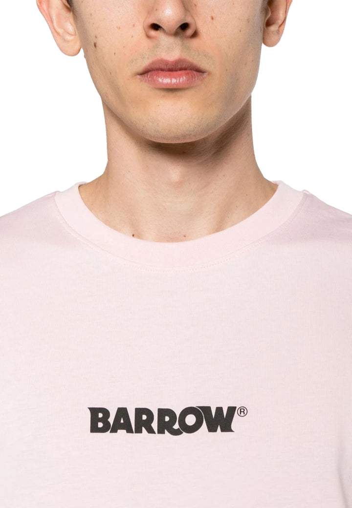 Barrow t-shirt rosa unisex in cotone
