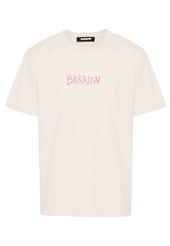 Barrow t-shirt beige unisex in cotone