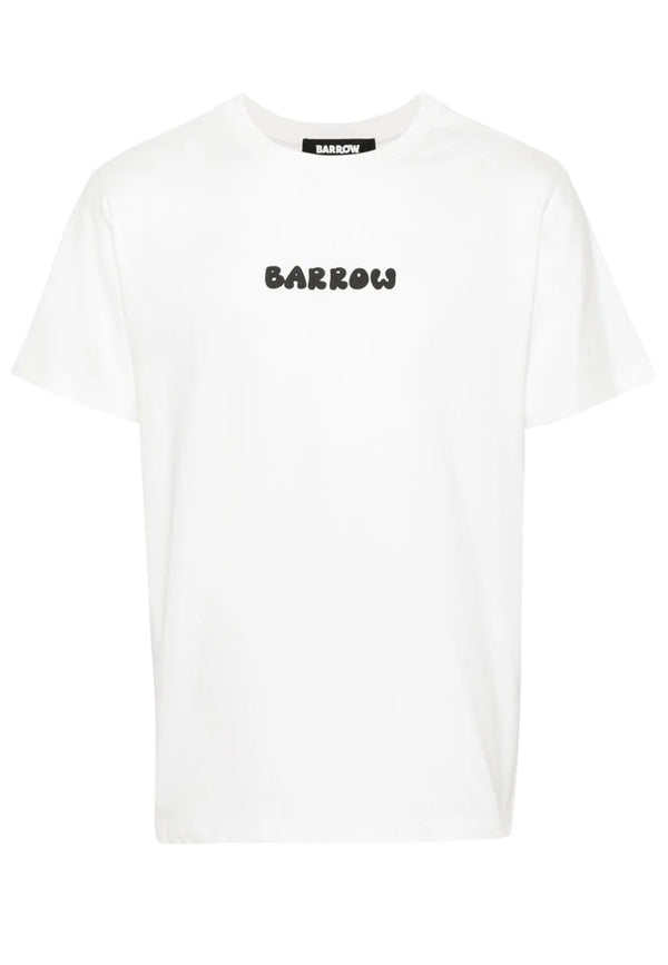 Barrow t-shirt bianca unisex in cotone