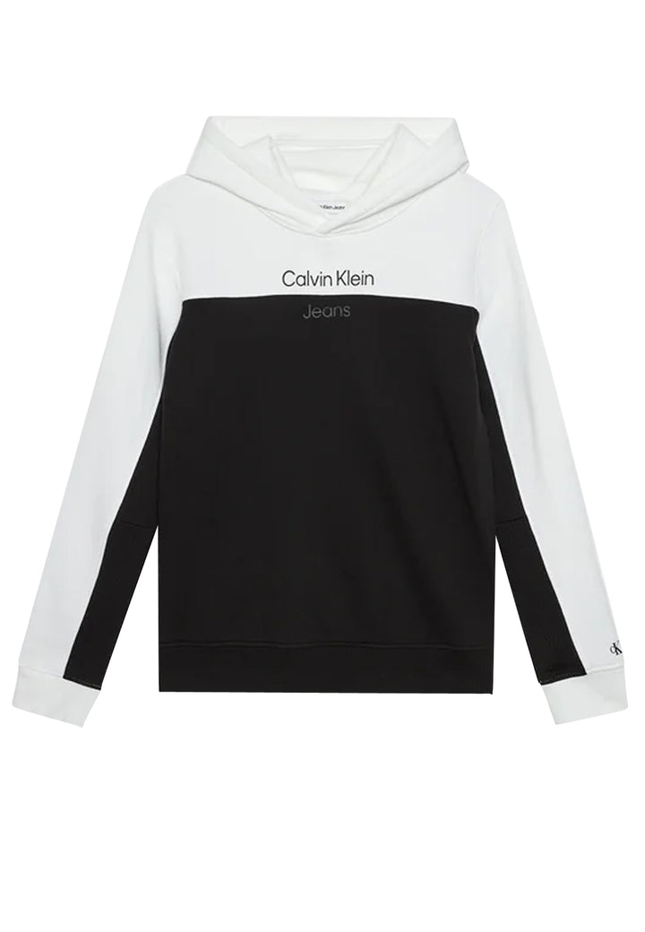 Calvin Klein Jeans felpa bianco/nera bambino in cotone