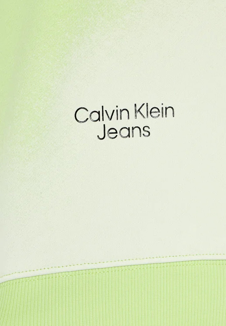 Calvin Klein Jeans felpa verde bambina in cotone