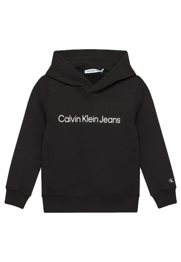 Calvin Klein Jeans felpa nera bambino in cotone